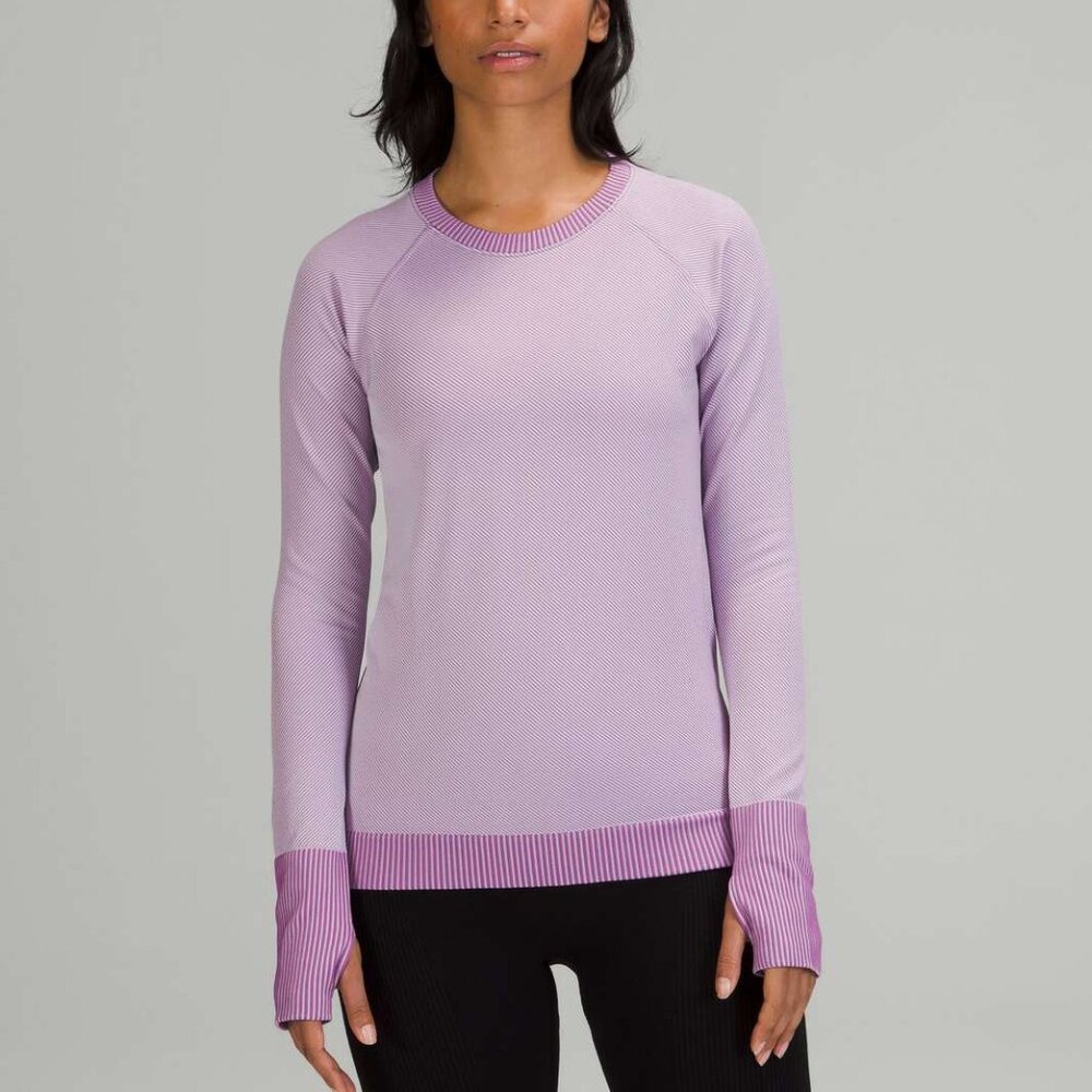 Lululemon Rest Less Pullover Diagonal Rib Wisteria Purple / Lavender Dew